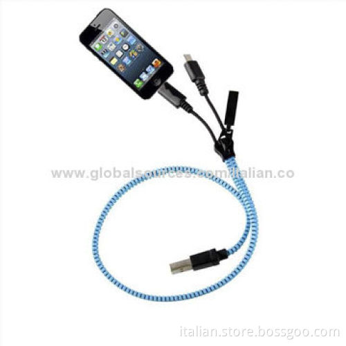 2014 hot selling zipper USB data cable for smartphoneNew